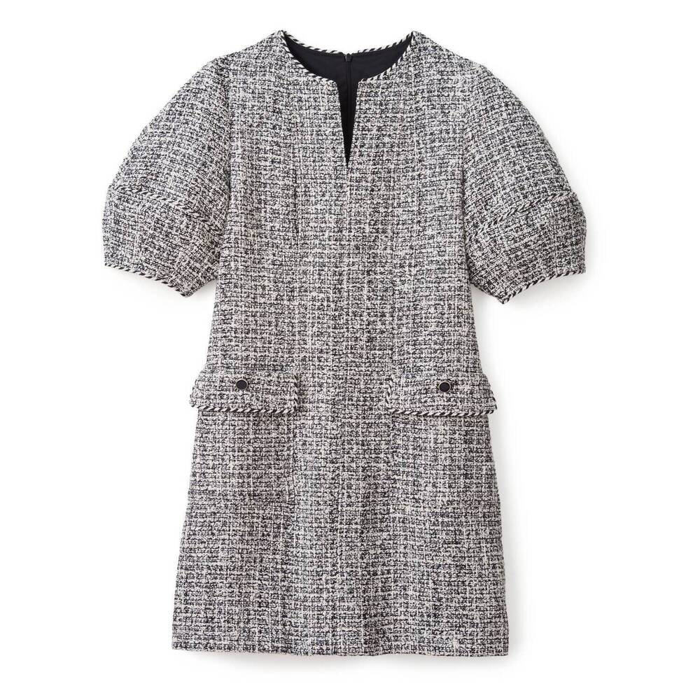 NEW CARTOLINA NANTUCKET women's petra mini dress in multi tweed